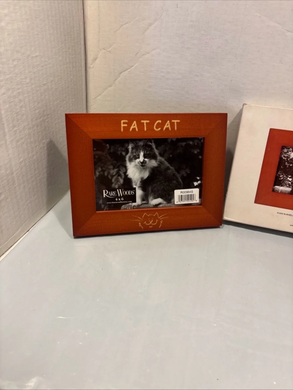 Rare Woods Picture Photo Frame Burnes of Boston Holds 4x6 Pic “Fat Cat”2000